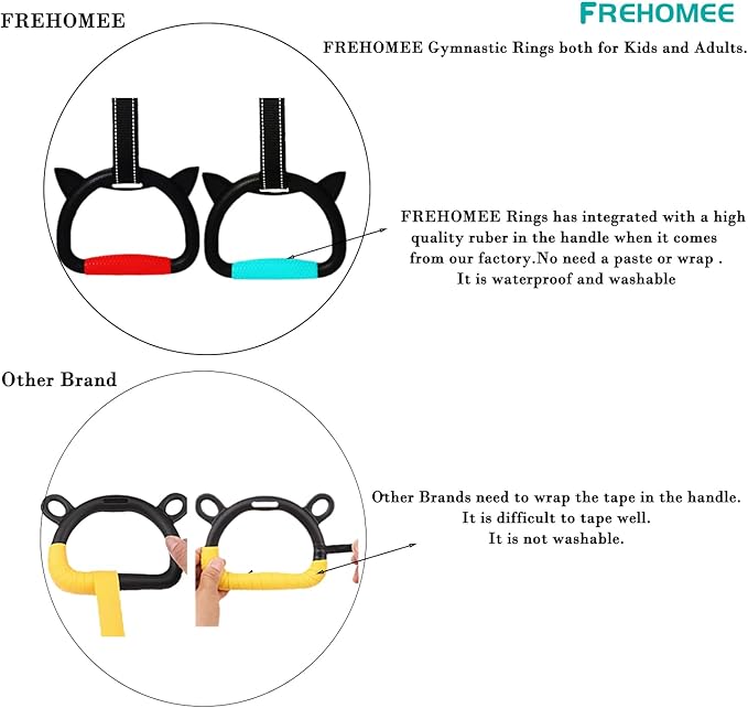 Professional Gymnastic Rings 440lbs/1600lbs,Home Fitness
