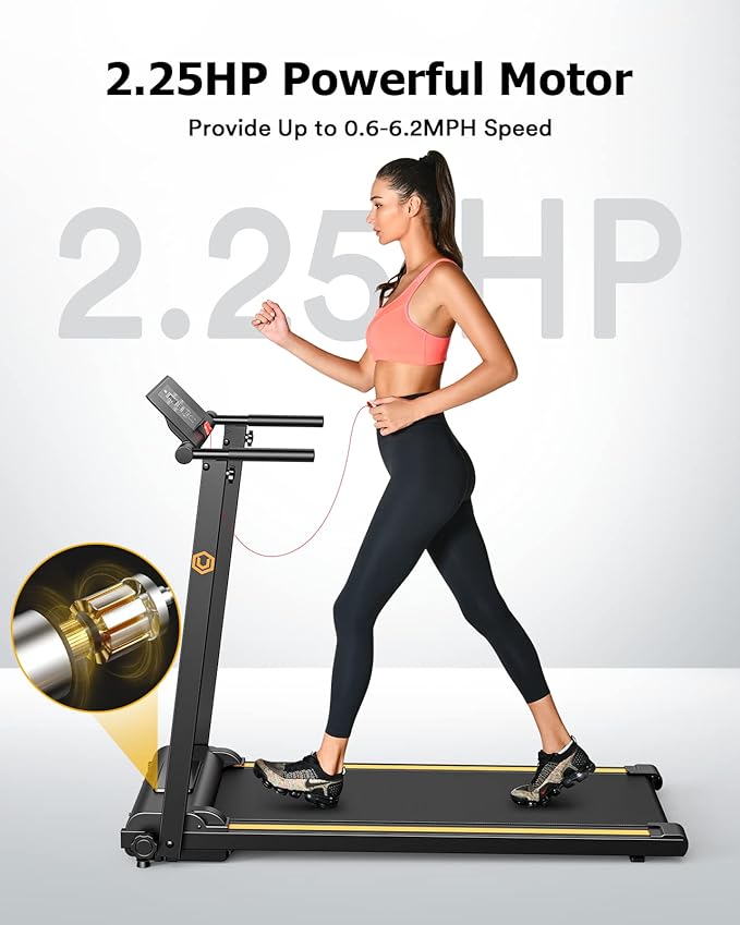 UREVO Walking Pad Treadmills for Home Office, Under Desk Compact Design Treadmill Portable Walking Pad Treadmill with Remote Control, LED Display