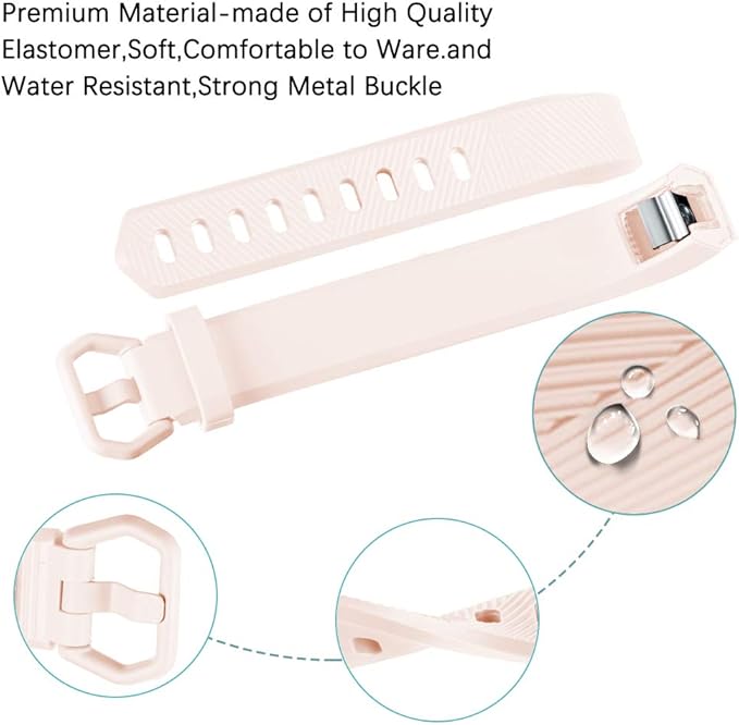 GEAK Bands Compatible with Fitbit Alta and Fitbit Alta HR, 3 Pack Soft Silicone Wristbands for Fitbit Alta HR Bands with Secure Metal Buckle for Men Women,Small Large
