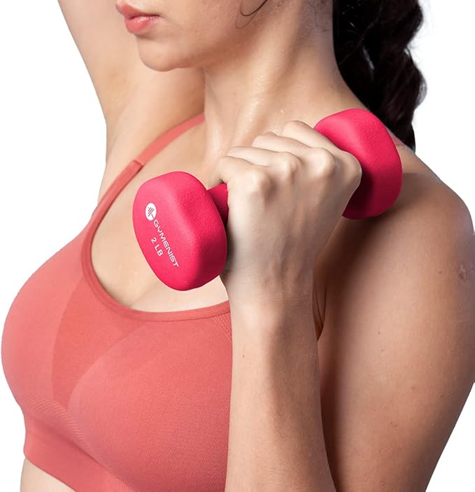 Gymenist Dumbbell Set With Hard Plastic Case Includes 3 Pairs And A Hard Travel Carry Storage Case