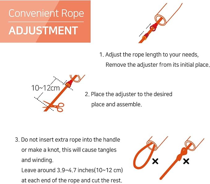 Exercise Jump Rope for Cardio, Boxing, CrossFit - Adjustable Skipping Rope for Men and Women, Lightweight, Tangle Free, Made in Korea(Crystal Gold Jumprope, UA-430)