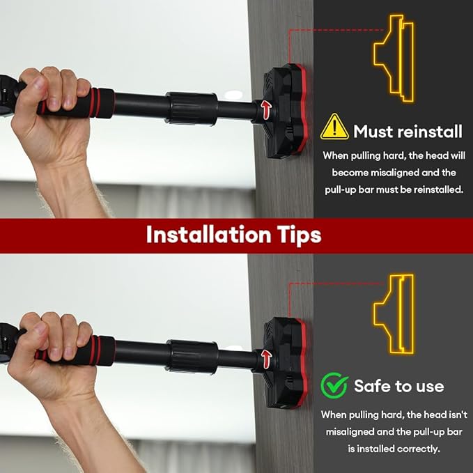 ONETWOFIT Pull Up Bar For Doorway 440Lbs