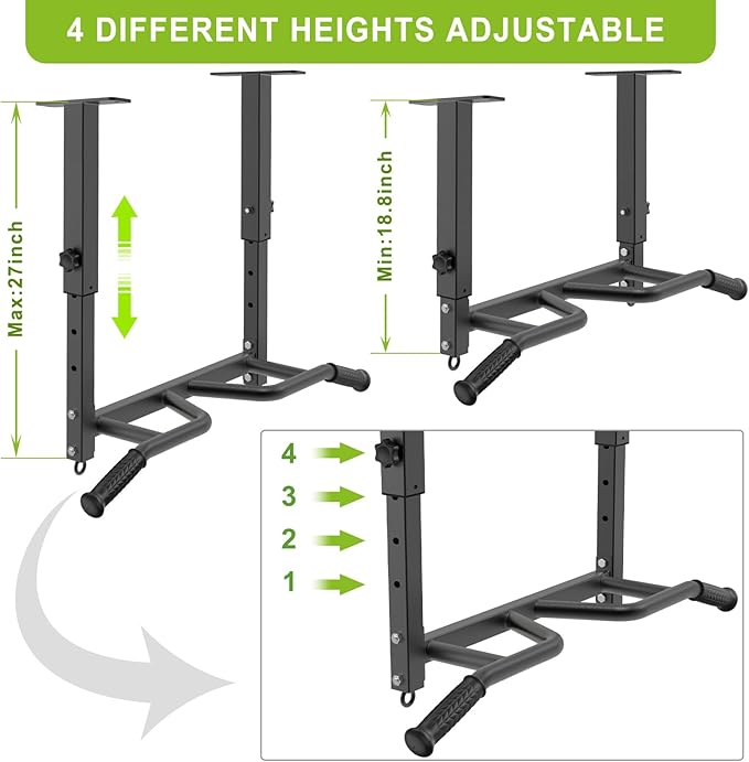 SELEWARE 24" Adjustable Ceiling Mounted Pull Up Bar