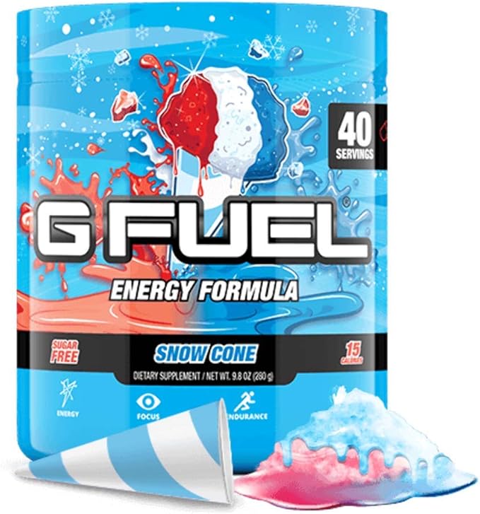 G fuel Watermelon Energy Drink Powder, Pre Workout Caffeine Mix for Gaming, Sugar Free Focus Amino, Vitamin + Antioxidants, 9.9oz (Watermelon, 40 Servings)