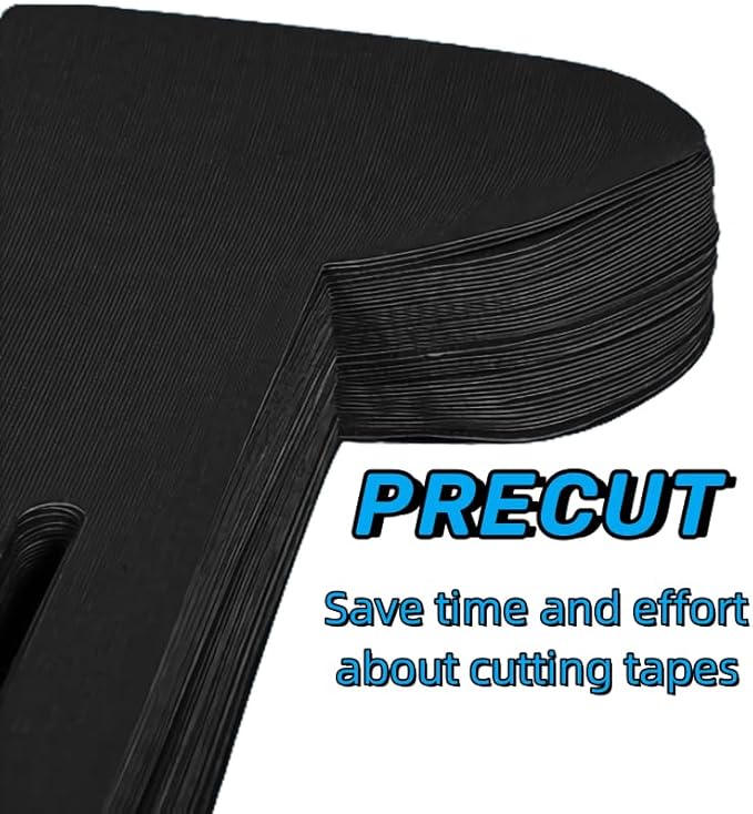 IEADEN Precut Kinesiology Tape for Knees, 20 Pcs - Knee Support & Stability, Knee Pain Relief Athletic Tape - Waterproof & Elastic, Breathable Hypoallergenic Latex-Free Tape, Black