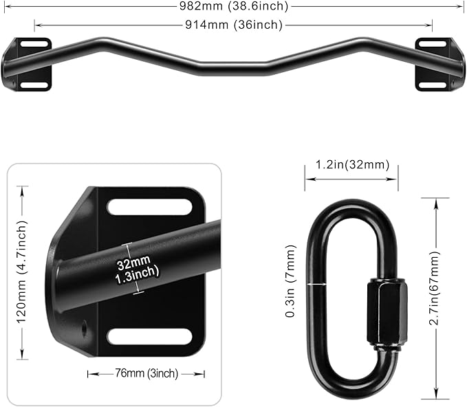 Kipika 36" Heavy Duty Wall Mounted Doorway Pull
