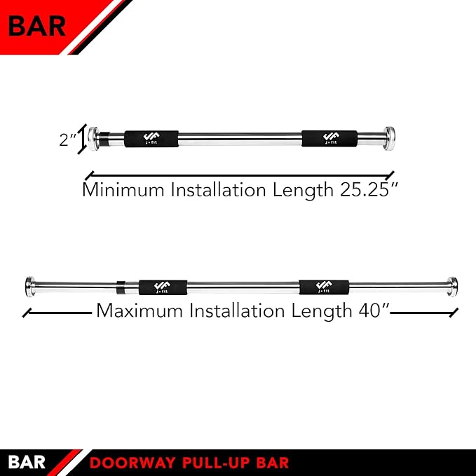 JFIT Deluxe Multi Exercise Doorway Pull-Up Bar 40-Inch