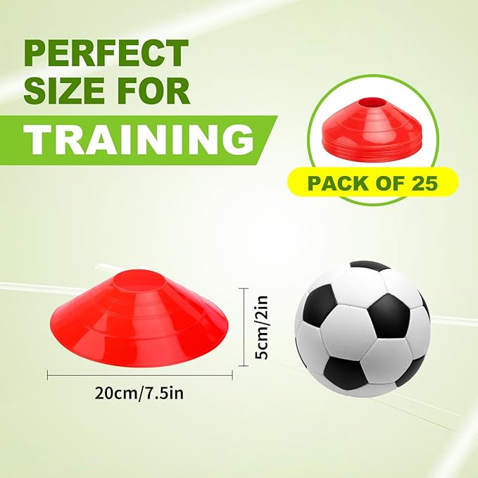 Ashsajkd(Set of 25 - Agility Soccer Cones