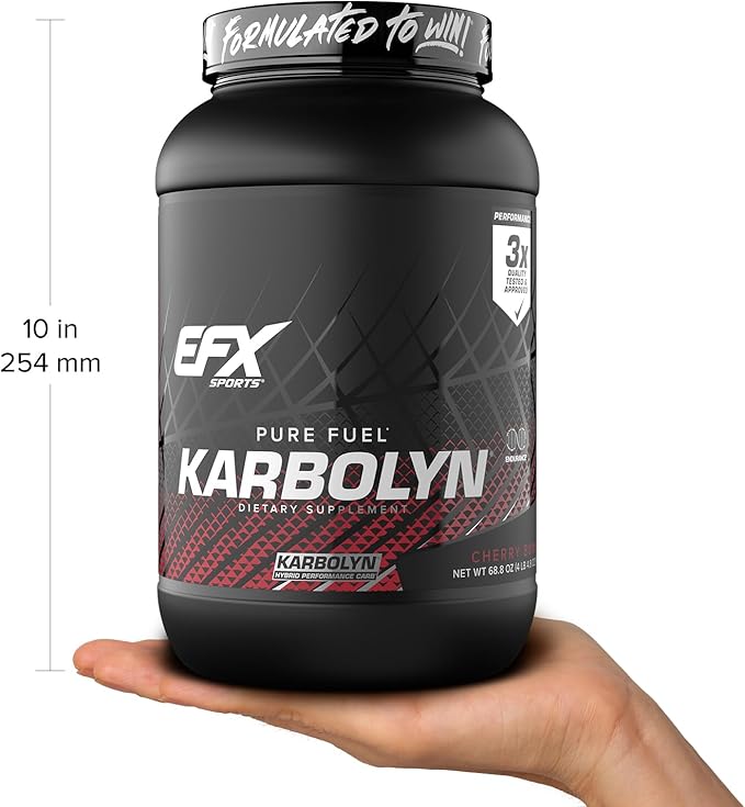 EFX Sports Karbolyn Fuel | Fast-Absorbing Carbohydrate Powder | Carb Load, Sustained Energy, Quick Recovery | Stimulant Free | 37 Servings (Cherry Bomb)