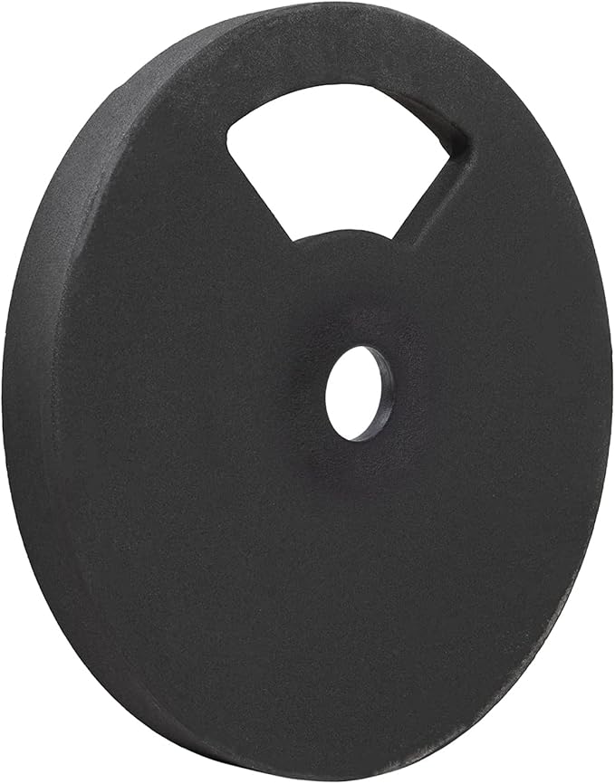 Signature Fitness Cast Iron Plate Weight Plate for Strength Training and Weightlifting, Olympic or Standard