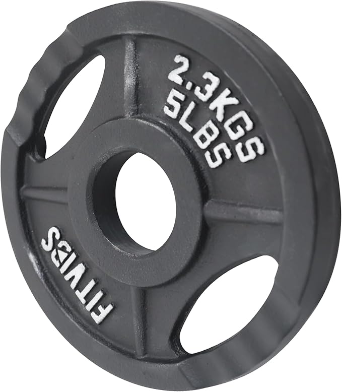 Signature Fitness Cast Iron Plate Weight Plate for Strength Training and Weightlifting, Standard or Olympic, Multiple Sizes