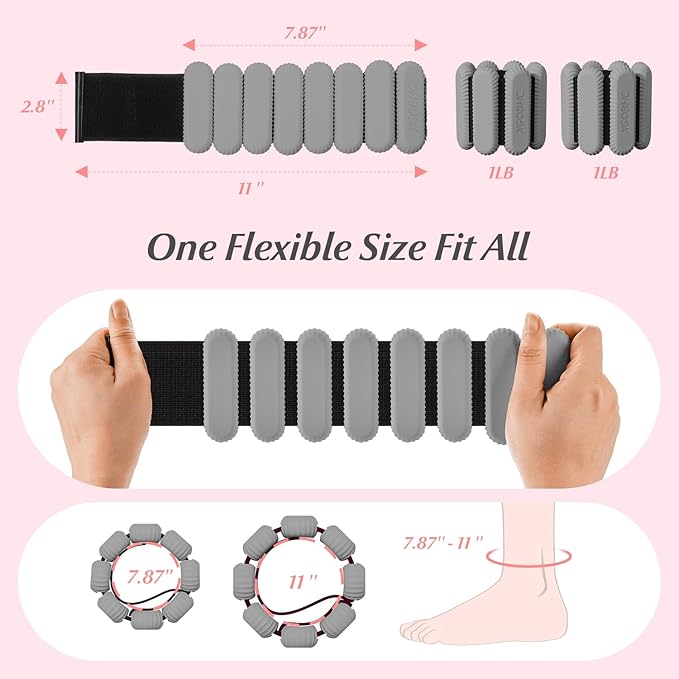 Ankle Weights Set of 2 (1lb Each)