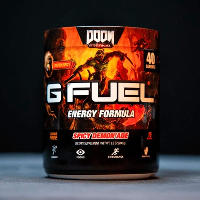 G fuel Watermelon Energy Drink Powder, Pre Workout Caffeine Mix for Gaming, Sugar Free Focus Amino, Vitamin + Antioxidants, 9.9oz (Watermelon, 40 Servings)