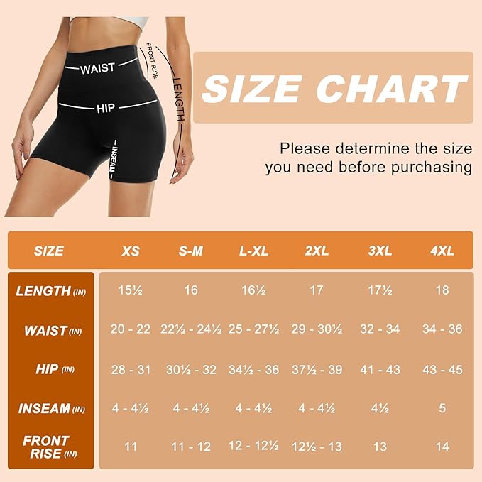 CAMPSNAIL Workout Biker Shorts Women - 3"/5"/8" High Waisted Tummy Control Spandex Booty Volleyball Shorts for Yoga Dance