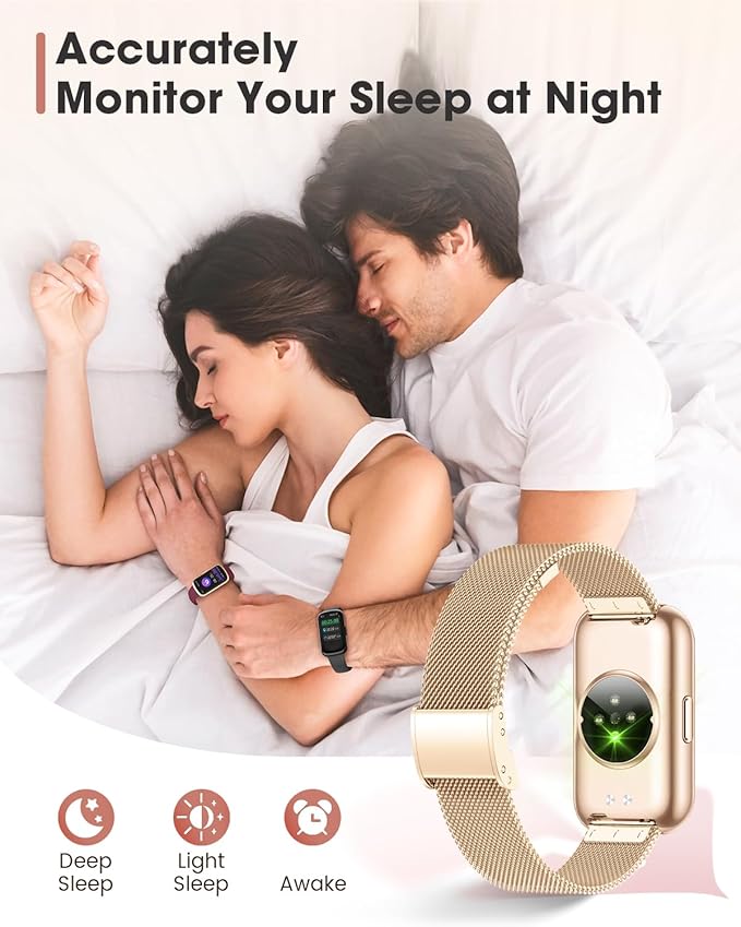 Fitness Tracker Watch, 1.47" Smart Watch for Women with Health & Fitness Tracker, 24/7 Heart Rate/Blood Oxygen/Sleep Monitor Smart Watches for Women, Smart Watch for Android/iOS Phones (2 Bands)