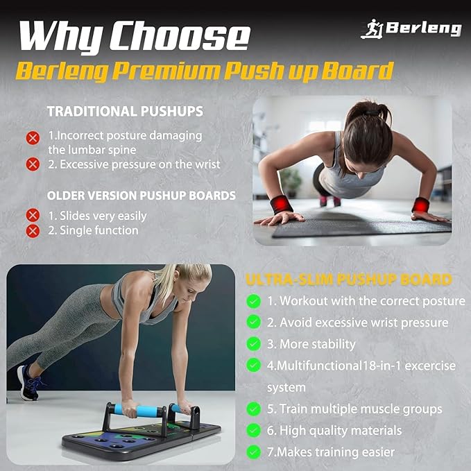 Solid Push Up Board Home Workout Equipment Multi-Functional