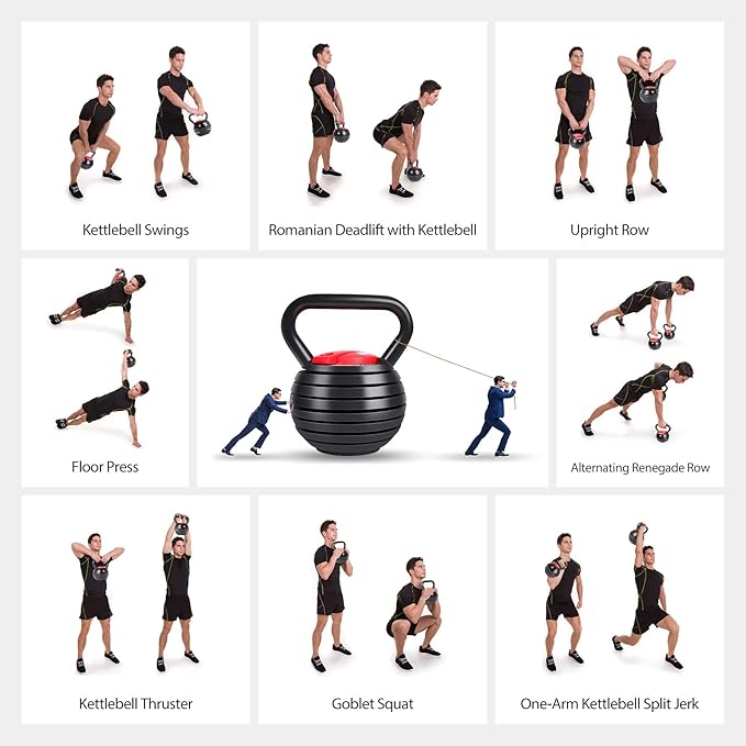TopMade Adjustable Kettlebell - 5 8, 9,12lb 9,12lb Kettlebell
