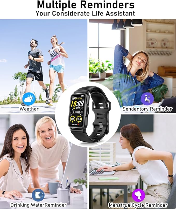 Smart Watch Fitness Tracker with 24/7 Heart Rate, Blood Oxygen Blood Pressure Monitor Sleep Tracker 120 Sports Modes Activity Trackers Step Calorie Counter IP68 Waterproof for Andriod iPhone Women Men