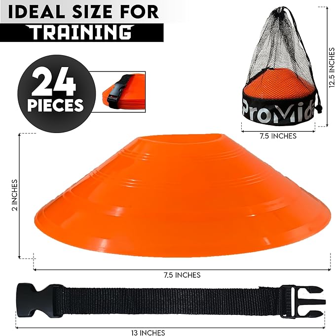 Soccer Cones for Training - (24 50 & 100 Pcs)
