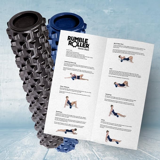RumbleRoller Original Textured Foam Roller - Deep Tissue 12" Compact