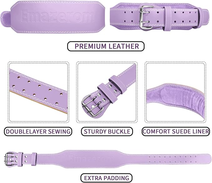 Leather Weight Lifting Belt for Men and Women