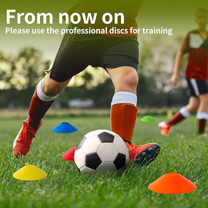 Football Goalie Cones Set with Carrying Bag 25 Pieces,