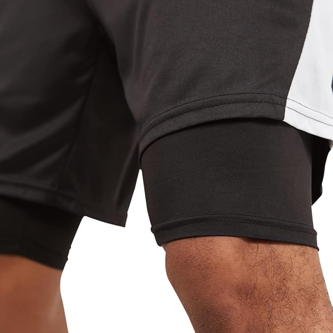 Ultra Performance 3 Pack Mens 2 in 1 Athletic Running Shorts 7 inch Inseam Workout Gym Compression Shorts for Men