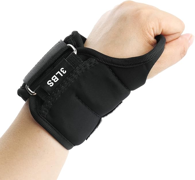 Wrist Weights with Thumb Loops Lock for Women Men Kids 1 Pair 2 3 4 5 6 LBS Arm Weight Ankle Weights Weighted Gloves for Running Walking Jogging Physical Therapy Gym Workout Cardio Exercises