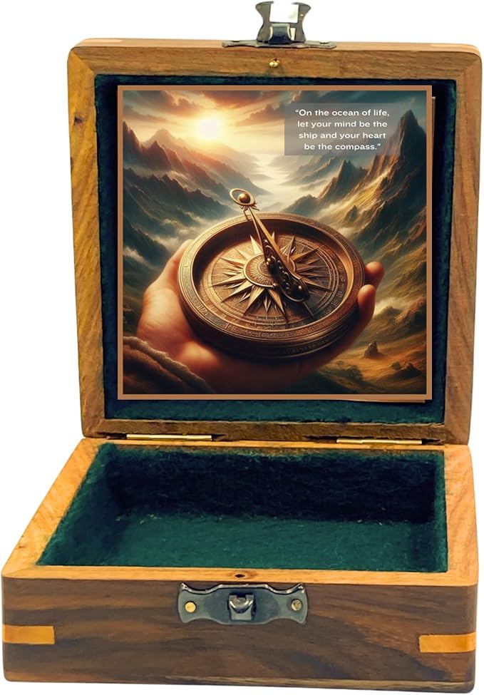 Gilbert and Sons Antique Brass Sundial Compass 4 inches