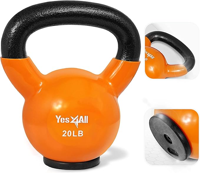 Yes4All Kettlebells Rubber Base (10-65 lbs)