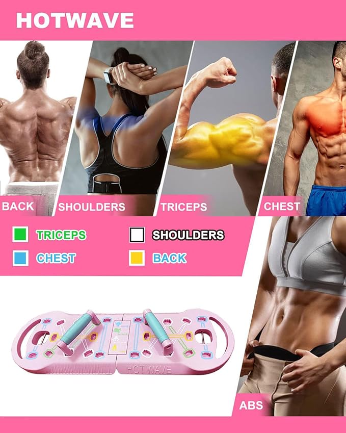 HOTWAVE Portable Exercise Equipment with 16 Gym Accessories.20 1 Push