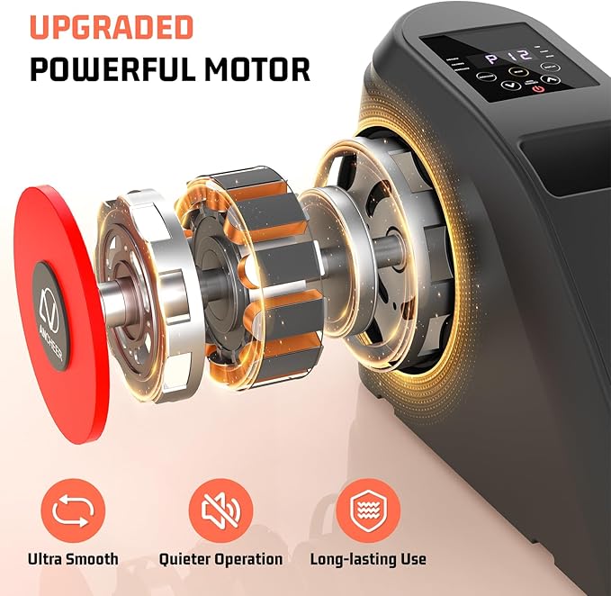 ANCHEER Under Desk Elliptical Machine, Electric Ellipse Leg Exerciser for Seniors with Remote Control, Quiet & Compact Pedal Exerciser, Manual & Auto Mode for Home and Office Use