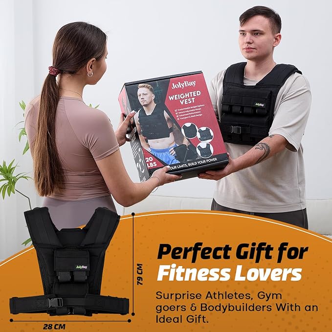 Adjustable Weighted Vest for Men β 20 LBS | 35 LBS Compact Fitness Vest with Durable Oxford Cloth, Ideal for Running, Cardio, CrossFit, Gym, Core Balance, Posture Support, and Strength Training