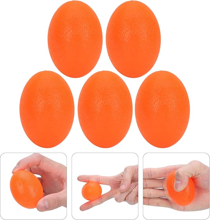 Sonew 5pcs Silicone Grip Ball Egg-Shaped Wrist Exercise