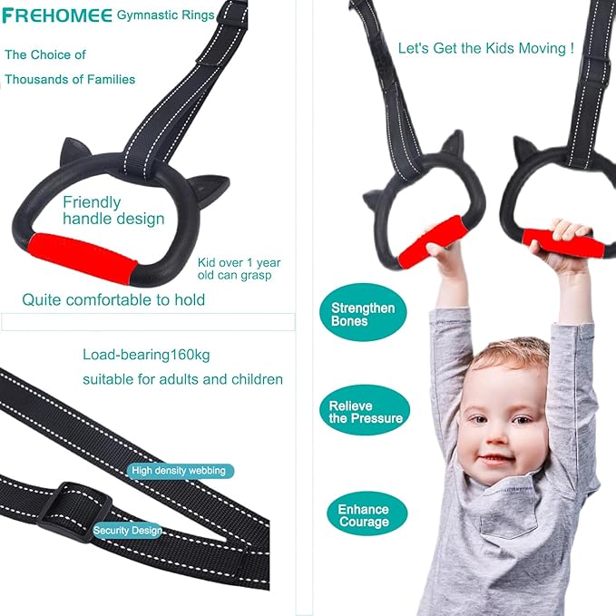 Professional Gymnastic Rings 440lbs/1600lbs,Home Fitness
