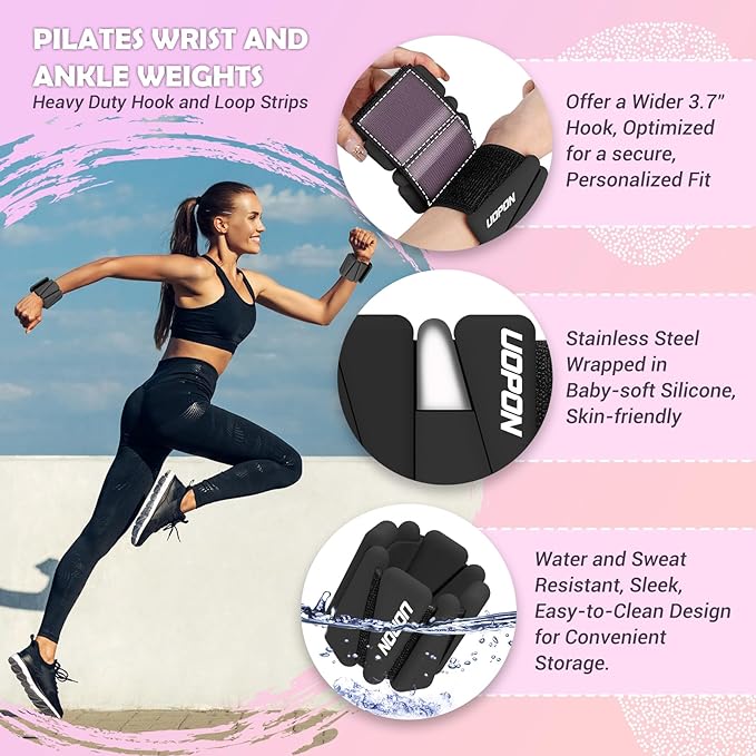 Wrist Ankle Weights for Women Set of 2 2 lbs/4 lbs/4 lbs