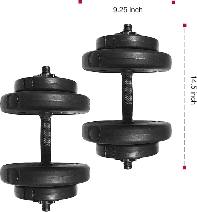 BalanceFrom Fitness 40 Pound All Purpose Vinyl Weight 2.5 Pound 7.5 Pound 14 Piece