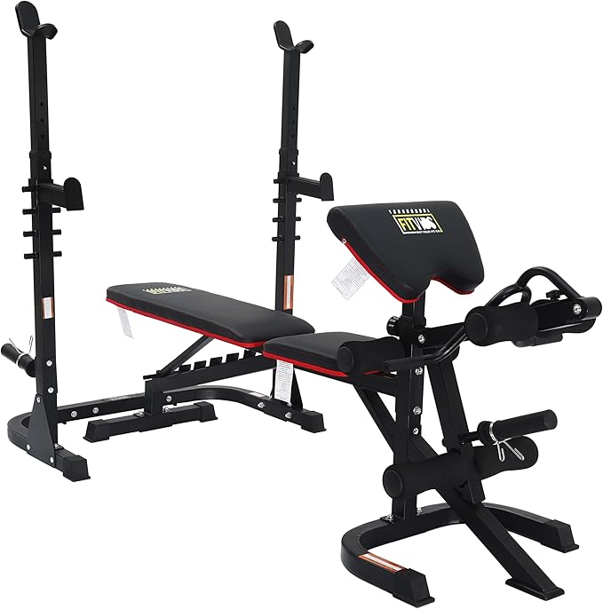Signature Fitness Multifunctional Workout Station Adjustable Workout Bench 800-Pound Capacity