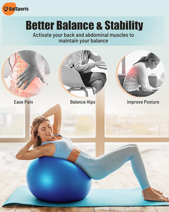 GalSports Yoga Ball Exercise Ball for Working Out