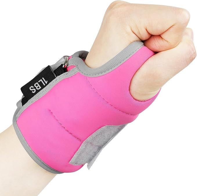 Wrist Weights with Thumb Loops Lock for Women Men Kids 1 Pair 2 3 4 5 6 LBS Arm Weight Ankle Weights Weighted Gloves for Running Walking Jogging Physical Therapy Gym Workout Cardio Exercises