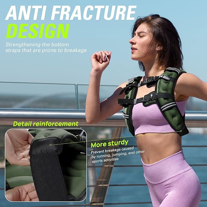 Weighted Vest for Women Men BeatBoost 5 10 15 20 25 30 lb Weight Vest with Ironsand for Walking Strength Training Running Workout
