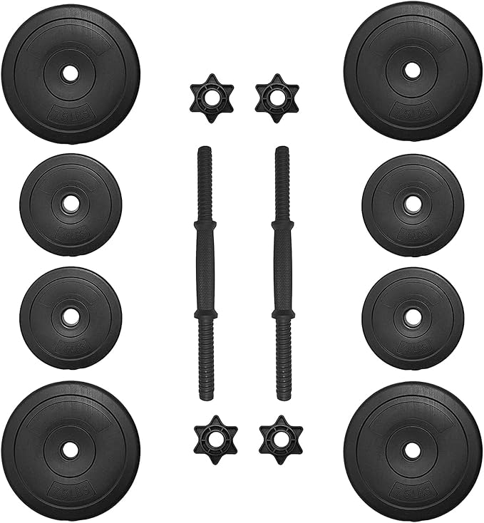 BalanceFrom Fitness 40 Pound All Purpose Vinyl Weight 2.5 Pound 7.5 Pound 14 Piece