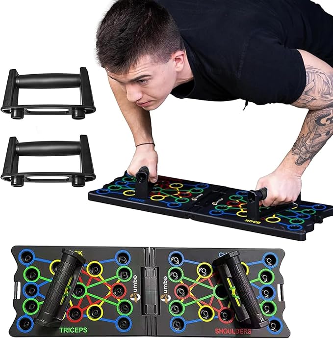 Push Up Board 9 in 1 Multi-function Foldable Push Up Bar Exercise Training Equipment for Home Workout Push Up Stand Portable Home Gym Workout Equipment