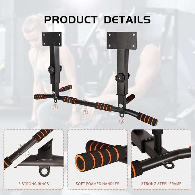 Pull Up Bar Wall Mounted: Adjustable Wall Joist