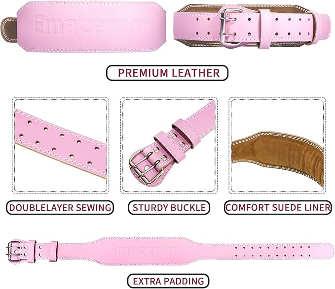 Leather Weight Lifting Belt for Men and Women