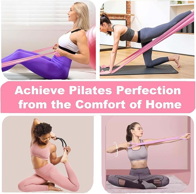 Pilates Ring and Ball Set with 8 Resistance 9 in