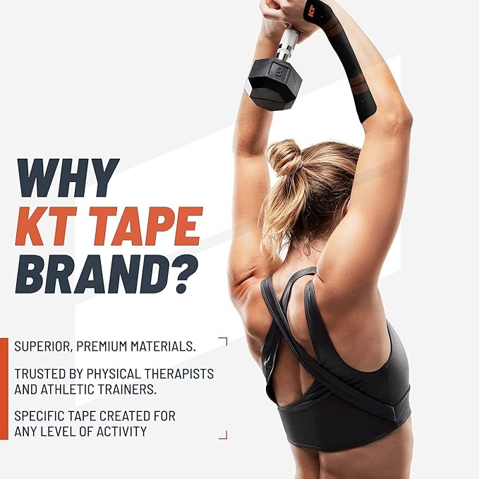 KT Tape, PRO Synthetic Kinesiology Athletic, 125' Uncut Roll, Stealth Beige