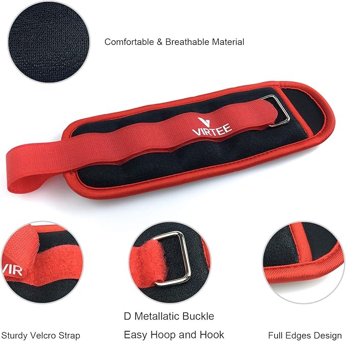 Ankle/Wrist Weights for Women, Men, Kids - Arm Leg Weights Set with Adjustable Strap - Running, Jogging, Gymnastic, Physical Therapy, Fitness - Choice of 1 lb 2 lbs 3 lbs 4 lbs 6 lbs 8 lbs 10 lbs