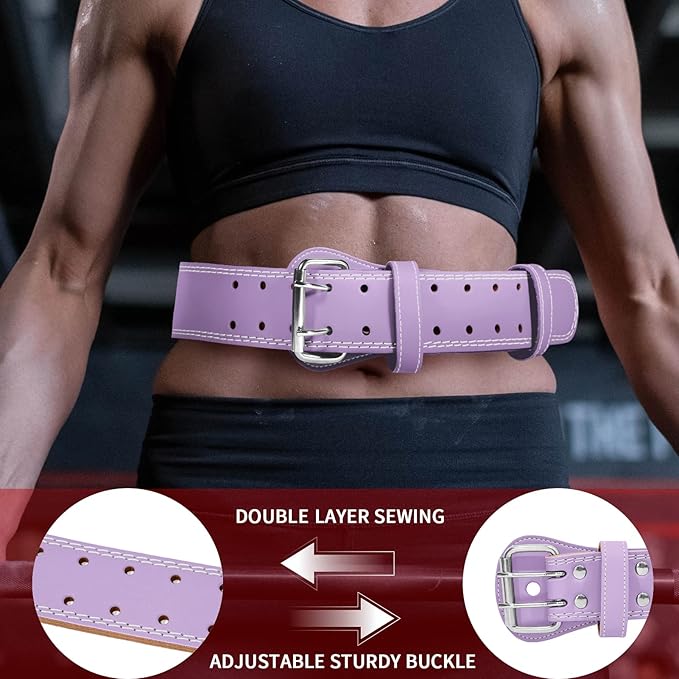 Leather Weight Lifting Belt for Men and Women