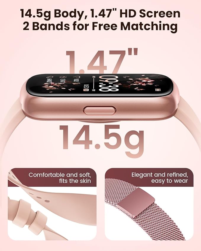 Fitness Tracker- Smart Watches for Women Men with 24/7 Heart Rate Monitor Blood Oxygen Sleep Tracker, Waterproof Fitness Watch, Activity Smartwatch for Android iPhone, Calorie Distance Pedometer, Gift